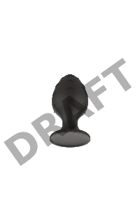 Пробка анальная Силиконовая черная M (7.2*3.5cm) 3302-02