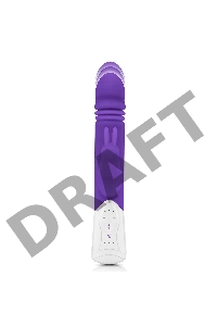 Пульсирующий фиолетовый вибромассажер с двумя виброэлементами G-Spot Thrusting Rabbit