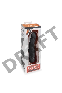 Черный вибратор-реалистик 6.5 Girthy Realistic Vibrator - 19 см.