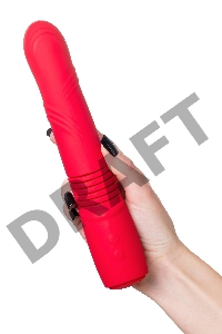Пульсатор Gravity Lovense TPE, красный, силикон, 25,9 см