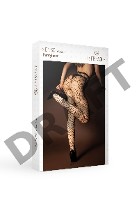 Черные колготки в сетку среднего размера и доступом (SENSE) (S/XL)