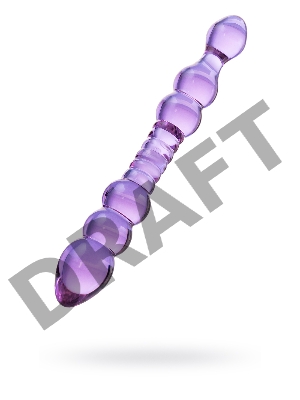 Двусторонний фаллоимитатор Sexus Glass, стекло, розовый, 22,5 см