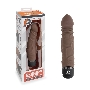 Коричневый вибратор-реалистик 6.5 Girthy Realistic Vibrator - 19 см.