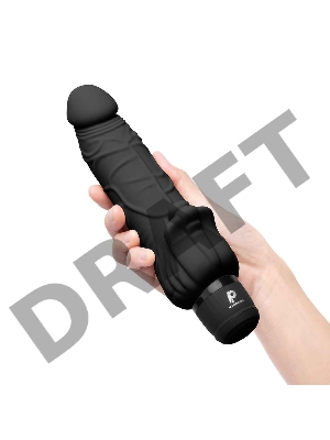 Реалистичный черный вибратор с клиторальным стимулятором 7 Realistic Vibrator