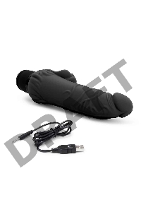 Реалистичный черный вибратор с клиторальным стимулятором 7 Realistic Vibrator