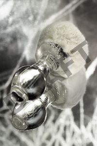 Анальная втулка Sexus Glass, с белым хвостиком, стекло, прозрачная, 14 см, Ø 4 см