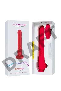 Пульсатор Gravity Lovense TPE, красный, силикон, 25,9 см