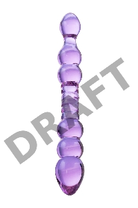 Двусторонний фаллоимитатор Sexus Glass, стекло, розовый, 22,5 см