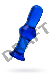 Анальная втулка Sexus Glass, стекло, синяя, 13,5 см, Ø 4,5 см