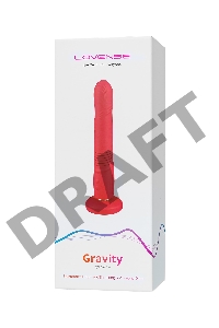 Пульсатор Gravity Lovense TPE, красный, силикон, 25,9 см