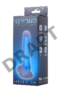 Фаллоимитатор, светящийся в темноте, Beyond by Toyfa, Steve Glow, силикон, прозрачный, 20 см