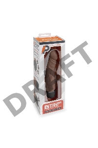 Коричневый вибратор-реалистик 6.5 Girthy Realistic Vibrator - 19 см.