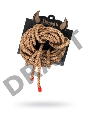 Веревка профи-джут Shibari Pecado BDSM, 8мм, длина 5м