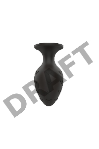 Пробка анальная Силиконовая черная M (7.2*3.5cm) 3302-02