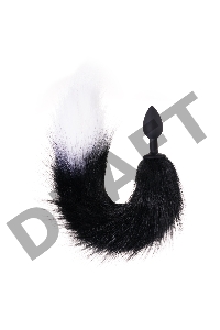 Черная анальная пробка с хвостом Emotions Furry