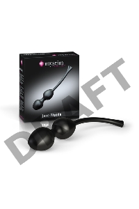 Вагинальные шарики Mystim Jane Wonda Geisha Balls duo, электростимуляция, силикон, черные, Ø 3,5 см