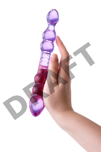 Двусторонний фаллоимитатор Sexus Glass, стекло, розовый, 22,5 см