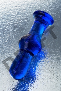 Анальная втулка Sexus Glass, стекло, синяя, 13,5 см, Ø 4,5 см