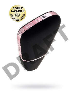 Вакуум-волновой бесконтактный стимулятор клитора Satisfyer Love Triangle, силикон, черный, 8,8 см.