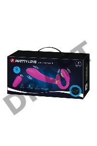 Лиловый безремневой страпон с функцией электростимуляции Thunderbird