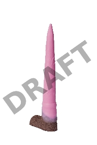 Розовый фаллоимитатор Олень - 34 см.