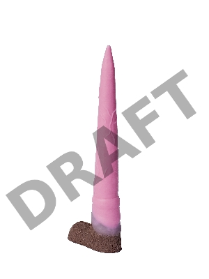 Розовый фаллоимитатор Олень - 34 см.