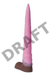 Розовый фаллоимитатор Олень - 34 см.