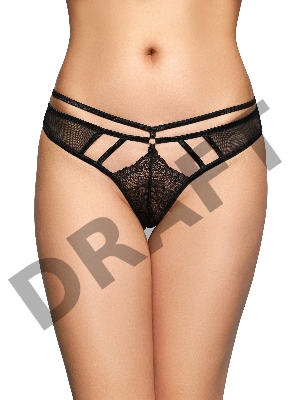 Стринги со стрепами SoftLine Collection, черный, M/L