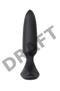 Анальная втулка LOVENSE Hush 2 (S), силикон, черная, 12,1 см
