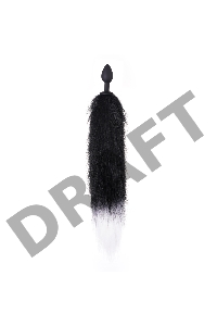 Черная анальная пробка с хвостом Emotions Furry