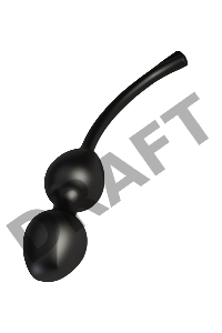Вагинальные шарики Mystim Jane Wonda Geisha Balls duo, электростимуляция, силикон, черные, Ø 3,5 см