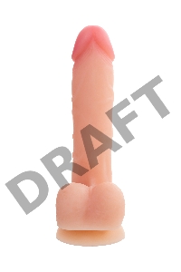 Фаллоимитатор RealStick Silicone Hugh J, телесный, 20,5 см