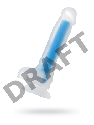 Фаллоимитатор, светящийся в темноте, Beyond by Toyfa Matt Glow, силикон, прозрачный, 18 см