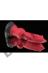 Розовый фаллоимитатор собаки Акита - 25 см.