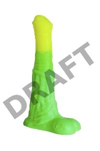 Зелёный фаллоимитатор Пегас Large - 26 см.