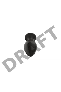 Пробка анальная Силиконовая черная M (7.2*3.5cm) 3302-02