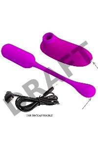 ВИБРОМАССАЖЁР + ВАКУУМНЫЙ СТИМУЛЯТОР CURUPIRA 12 режимов вибрации, 4 режима вакуума