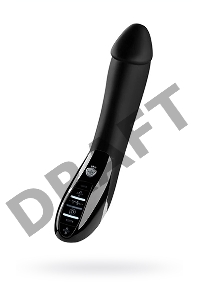 Вибратор Mystim Tickling Truman  силиконовый  с электростимуляцией черный, 27см