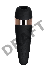 Вакуум-волновой бесконтактный стимулятор клитора Satisfyer PRO 3 Vibration, силикон, черный, 14 см.