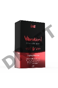 Жидкий интимный гель с эффектом вибрации Strawberry, 15мл