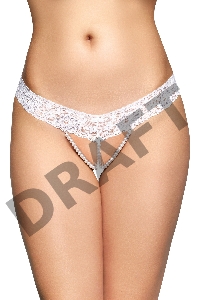 Стринги с жемчужной нитью SoftLine Collection, белый, M/L