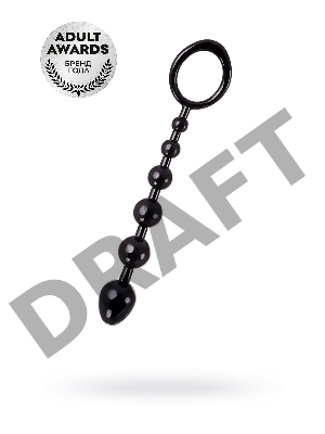 Анальная цепочка Toyfa A-toys S, TPE, черный, 19,8см