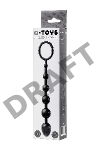 Анальная цепочка Toyfa A-toys S, TPE, черный, 19,8см
