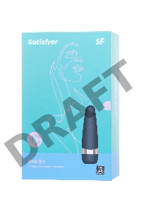 Вакуум-волновой бесконтактный стимулятор клитора Satisfyer PRO 3 Vibration, силикон, черный, 14 см.