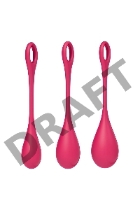 Набор вагинальных шариков Satisfyer YONI, силикон, красный, Ø 2 см.
