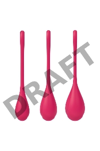 Набор вагинальных шариков Satisfyer YONI, силикон, красный, Ø 2 см.