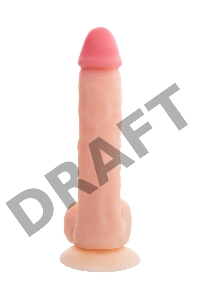 Фаллоимитатор RealStick Silicone Henry C, телесный, 25 см