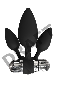 Набор анальных плагов Bathmate Anal Training Plugs VIBE, силикон, чёрный