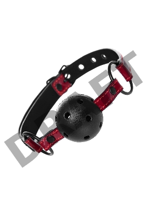 Кляп TOYFA Theatre, PU кожа, красный, 65 см