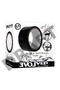 BONDAGE TAPE - BLACK Самоклеящаяся лента для связывания, черная